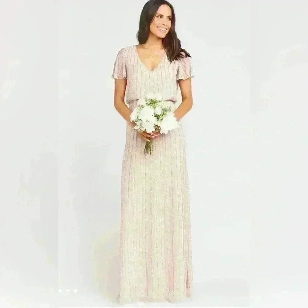 Show me your mumu- NWOT Show me the ring Beaded Maxi Dress Sz M